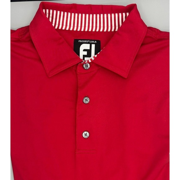 FootJoy Other - FootJoy ProDry Lisle Mens Golf Polo Shirt Red Short Sleeve Stretch Size XL